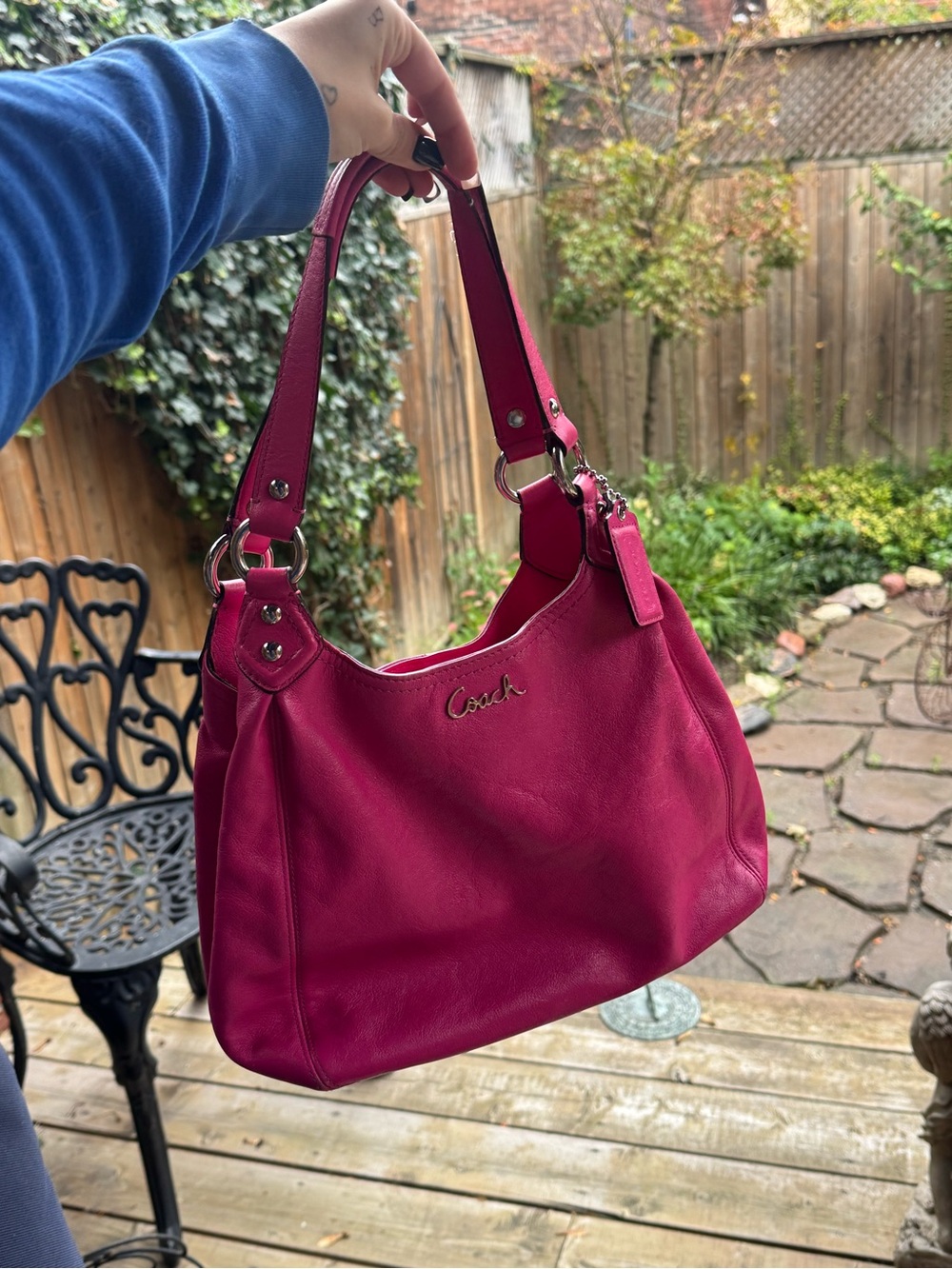 Coach pink hobo bag